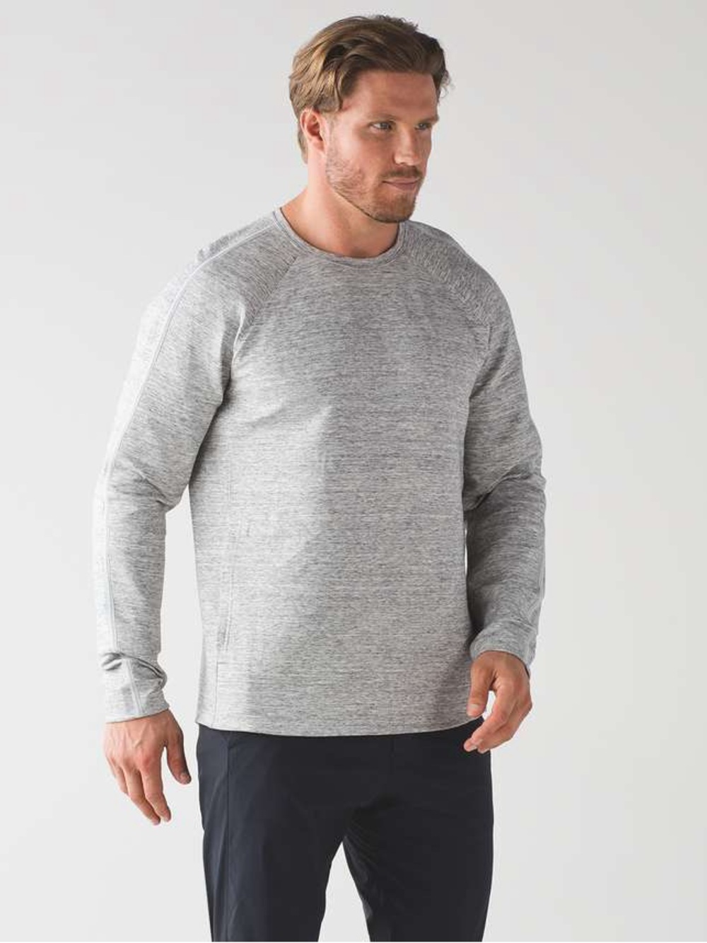 Lululemon Athletica Light Heather Grey chamber longsleeve size small